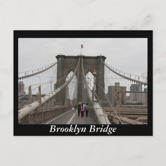 Brooklyn Bridge, New York Postkarte (Vorderseite)