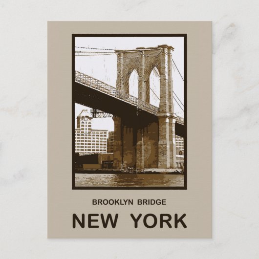 Brooklyn Bridge New York Postkarte (Vorderseite)