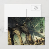 Brooklyn Bridge - New York Postkarte (Vorne/Hinten)