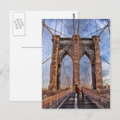 Brooklyn Bridge, New York Postkarte (Vorne/Hinten)