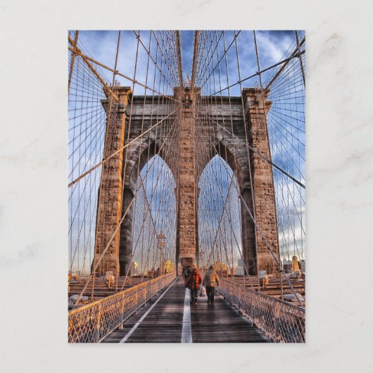 Brooklyn Bridge, New York Postkarte (Vorderseite)