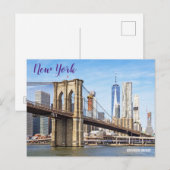 Brooklyn Bridge New York Reise Postkarte (Vorne/Hinten)