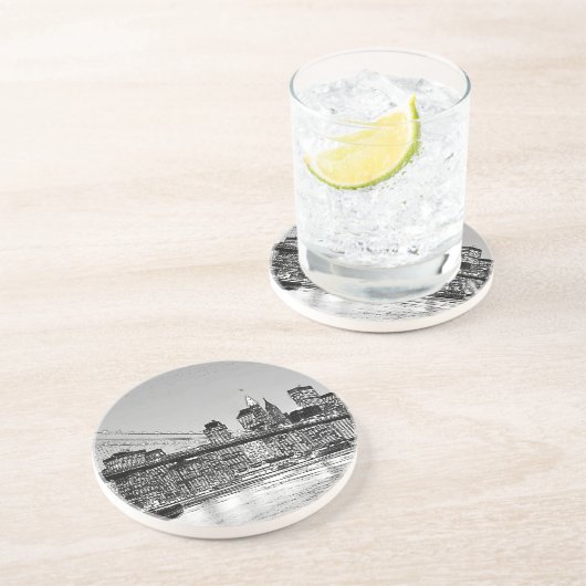 Brooklyn Bridge New York Sandstein Untersetzer (Seite)