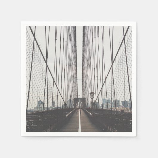 Brooklyn Bridge, New York Serviette (Vorderseite)