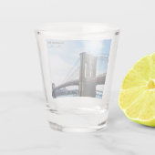 Brooklyn Bridge New York Souvenir Schnapsglas (Rückseite)
