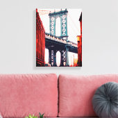 Brooklyn Bridge New York Stretched Canvas Print Leinwanddruck (Insitu (Wohnzimmer))
