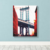 Brooklyn Bridge New York Stretched Canvas Print Leinwanddruck (Insitu (Holzboden))