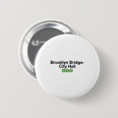 Brooklyn Bridge New York Subway Station Signs, Nyc Button (Vorne & Hinten)