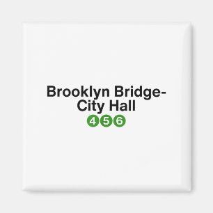 Brooklyn Bridge New York Subway-Stationsschilder, Magnet
