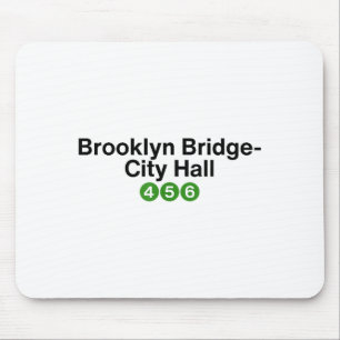 Brooklyn Bridge New York U-Bahn-Stationsschilder, Mousepad