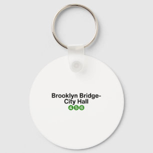 Brooklyn Bridge New York U-Bahn-Stationsschilder,  Schlüsselanhänger
