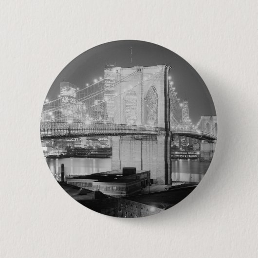 Brooklyn Bridge New York USA Button (Vorderseite)