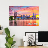 Brooklyn Bridge, New York, USA Poster (Heimbüro)