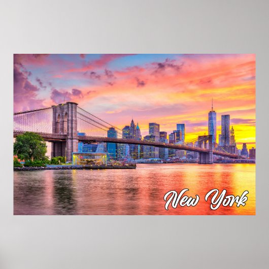 Brooklyn Bridge, New York, USA Poster (Vorne)