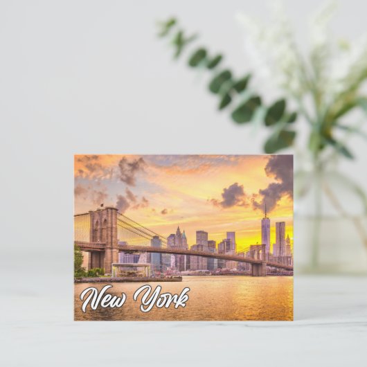 Brooklyn Bridge, New York, USA Postkarte (Stehend Vorderseite)