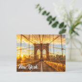 Brooklyn Bridge, New York, Vereinigte Staaten Postkarte (Stehend Vorderseite)