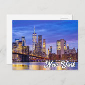 Brooklyn Bridge, New York, Vereinigte Staaten Postkarte (Vorne/Hinten)