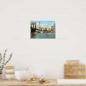 Brooklyn Bridge, New York Vintag Poster (Küche)