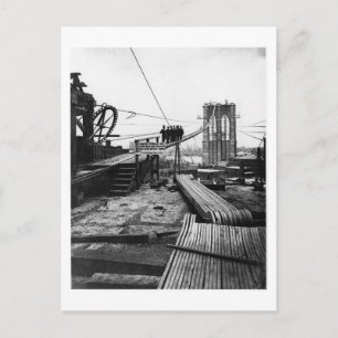 Brooklyn Bridge New York Vintage 1878 Foto Postkarte