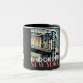 Brooklyn Bridge New York Zweifarbige Tasse (VorderseiteRechts)