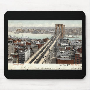 Brooklyn Bridge NY 1907 Vintage Mousepad