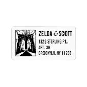 Brooklyn Bridge NY Address Labels Adressaufkleber (Vorne)