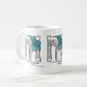Brooklyn Bridge NYC Christmas Hanukkah Holiday Kaffeetasse (Vorderseite Links)