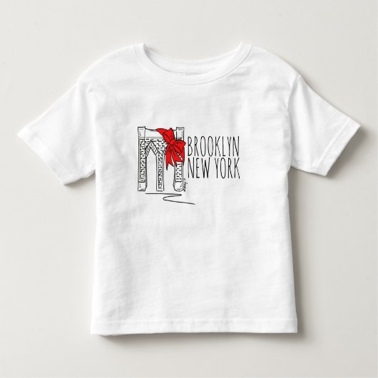 Brooklyn Bridge NYC New York Kleinkind T-shirt (Vorderseite)