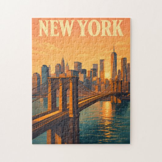 Brooklyn Bridge NYC Reise New York Puzzle (Vertikal)