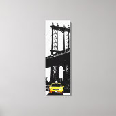 Brooklyn Bridge Nyc Yellow Taxi New York City Leinwanddruck (Vorderseite)