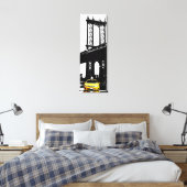 Brooklyn Bridge Nyc Yellow Taxi New York City Leinwanddruck (Insitu (Schlafzimmer))
