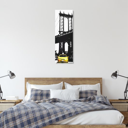 Brooklyn Bridge Nyc Yellow Taxi New York City Leinwanddruck (Insitu (Schlafzimmer))