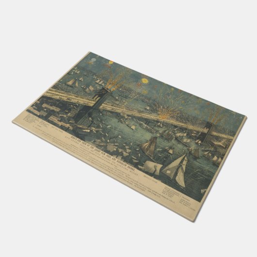 Brooklyn Bridge Opening Day Fußmatte (Schrägansicht)