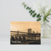 Brooklyn Bridge (passen Sie es an!) Postkarte (Stehend Vorderseite)