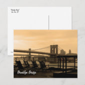Brooklyn Bridge (passen Sie es an!) Postkarte (Vorne/Hinten)