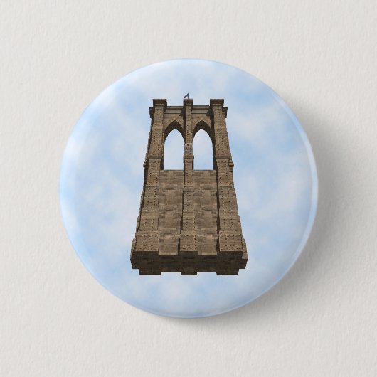 Brooklyn Bridge Pfeiler: 3D-Modell: Button / Pin (Vorderseite)
