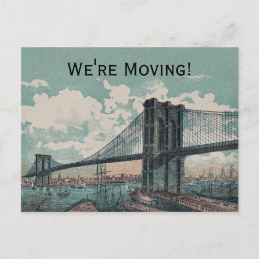 Brooklyn Bridge Postcard Ankündigungspostkarte (Vorderseite)