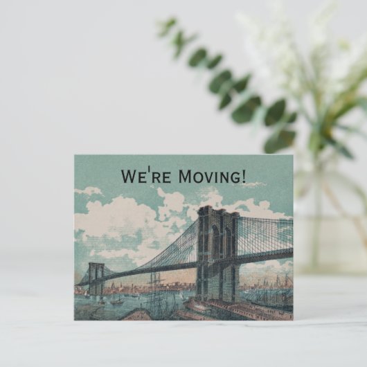 Brooklyn Bridge Postcard Ankündigungspostkarte (Stehend Vorderseite)