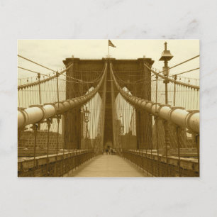 Brooklyn Bridge Postcard - New York City Postcard Postkarte