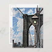 Brooklyn Bridge Postcard Postkarte (Vorne/Hinten)