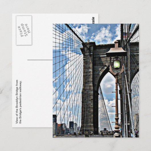 Brooklyn Bridge Postcard Postkarte (Vorne/Hinten)