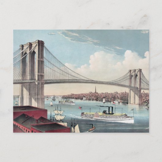 Brooklyn Bridge Postcard Postkarte (Vorderseite)