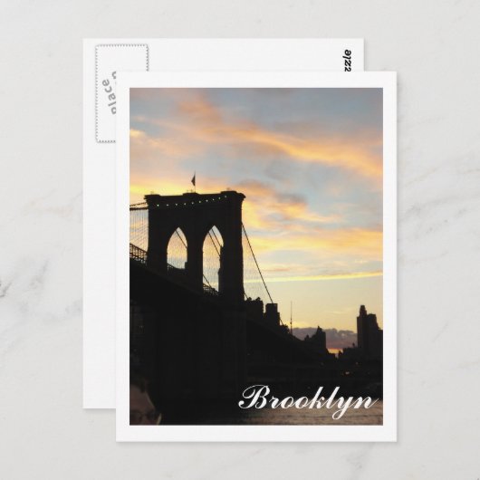 Brooklyn Bridge Postcard Postkarte (Vorne/Hinten)