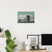 Brooklyn Bridge Poster Druck (Heimbüro)