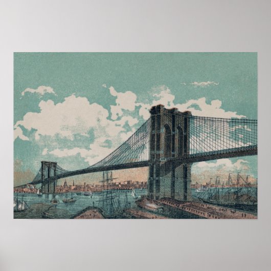 Brooklyn Bridge Poster Druck (Vorne)