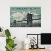 Brooklyn Bridge Poster Druck (Heimbüro)