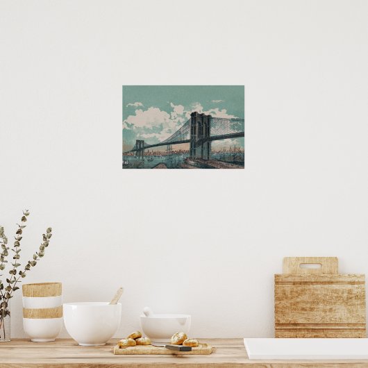 Brooklyn Bridge Poster Print (Küche)