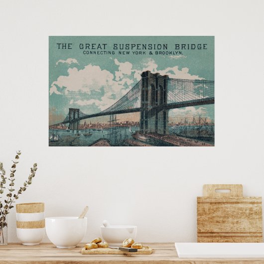Brooklyn Bridge Poster Print (Küche)