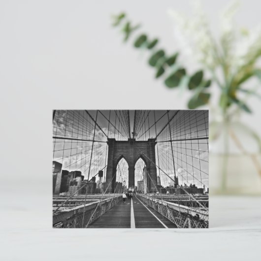 Brooklyn Bridge Postkarte (Stehend Vorderseite)