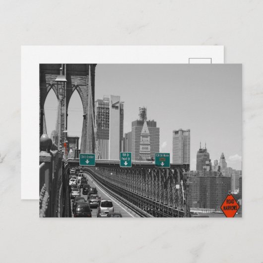 Brooklyn Bridge Postkarte (Vorne/Hinten)